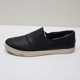 UGG Jass Womens Black 1105712 Leather Slip On Sneakers Sz 10 alternative image