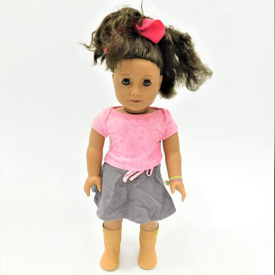 Truly Me 44 American Girl Doll Brown Hair Green Eyes w/ True Spirit Outfit image number 1