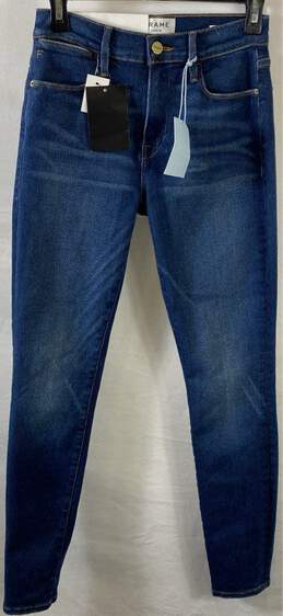 Frame Women Blue Skinny Jeans Sz 26