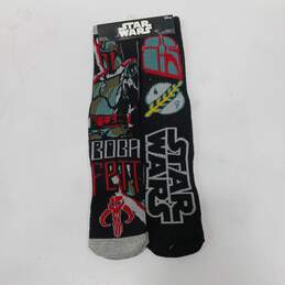 2pc Set of Star Wars Long Socks Shoe Size 6-12 alternative image