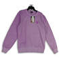 NWT Womens Pink Crew Neck Long Sleeve Pullover Sweatshirt Size Medium image number 1