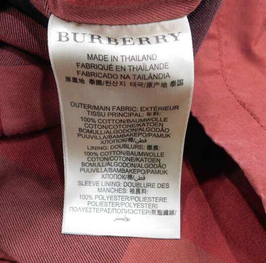 Women's Burberry Brit Red Trench Coat Size M image number 7