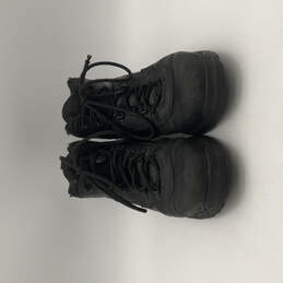 Mens 12122 Black Ledge Mid Lace-Up Waterproof Hiking Boots Size 10.5