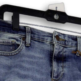 NWT Womens Blue Distressed Medium Wash Pockets Stretch Jean Shorts Sz 4/27 alternative image