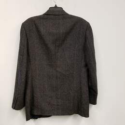 Mens Brown Long Sleeve Notch Lapel Single Breasted Blazer Jacket Size 44 alternative image