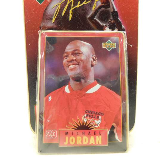 1996 Upper Deck Michael Jordan 5 All Metal Collector Sealed Cards Set image number 5