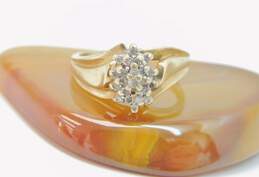 10K Yellow Gold 0.22 CTTW Diamond Cluster Ring- For Repair 3.1g