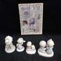 Bundle of 5 Assorted Precious Moments Figurines w/Accessories and Book of Iron-On Transfers image number 6