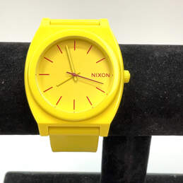 Designer Time Teller P Yellow Round Dial Adjustable Analog Wristwatch