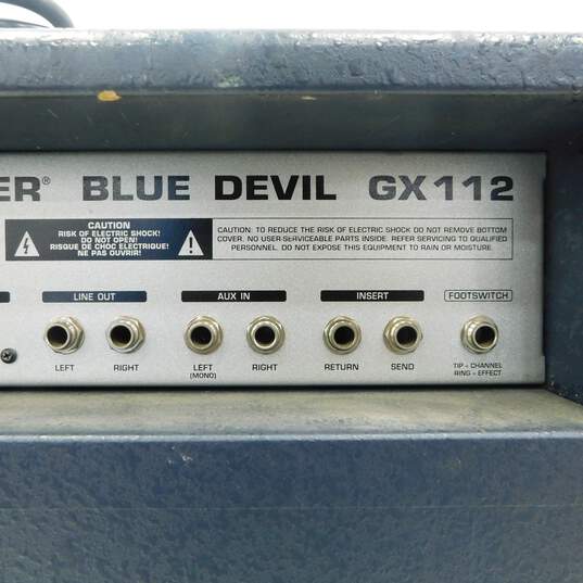 Behringer Brand GX112 Blue Devil Model Electric Guitar Amplifier w/ Power Cable image number 7