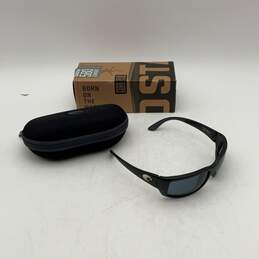 NIB Costa Del Mar Womens Black Polarized Sport Wrap Sunglasses/Black Case & Box