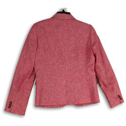 Womens Pink Heather Long Sleeve Notch Lapel Lined Two-Button Blazer Size 8 alternative image