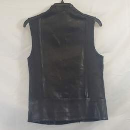 J Brand Unisex Black Leather Vest S alternative image