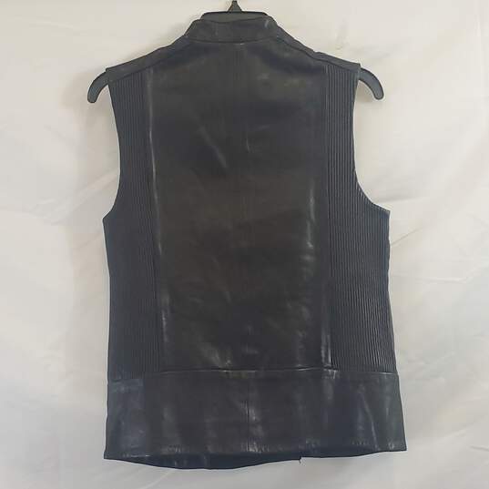 J Brand Unisex Black Leather Vest S image number 2