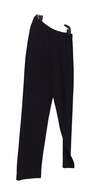 Womens Black Pull On Flat Front Straight Leg Dress Pants Size 13 image number 3