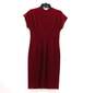 Diane Von Furstenberg Red Front Zip Sheath Dress Size 6 image number 2