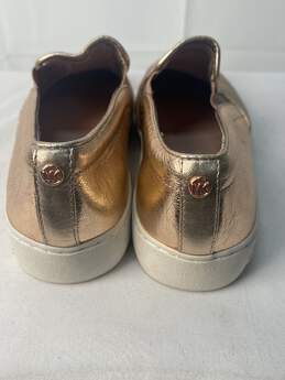 Certified Authentic Michael Kors Womens Copper Metallic Slip On Sneakers Size 6.5 alternative image