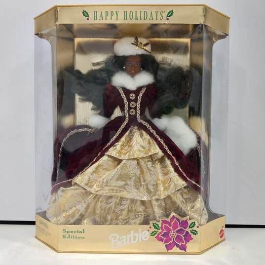 Special Edition Happy Holidays Barbie NIB image number 1