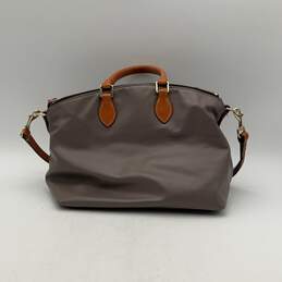 Dooney & Bourke Womens Gray Leather Detachable Strap Zipper Shoulder Bag alternative image