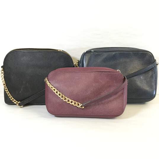 Michael Kors Assorted Bundle Lot Set of 3 Leather Handbags image number 2
