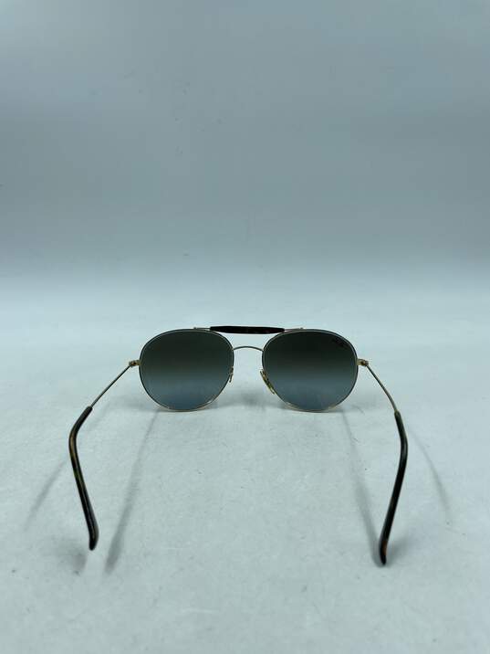 Ray-Ban Gold Pilot Mirrored Sunglasses image number 3