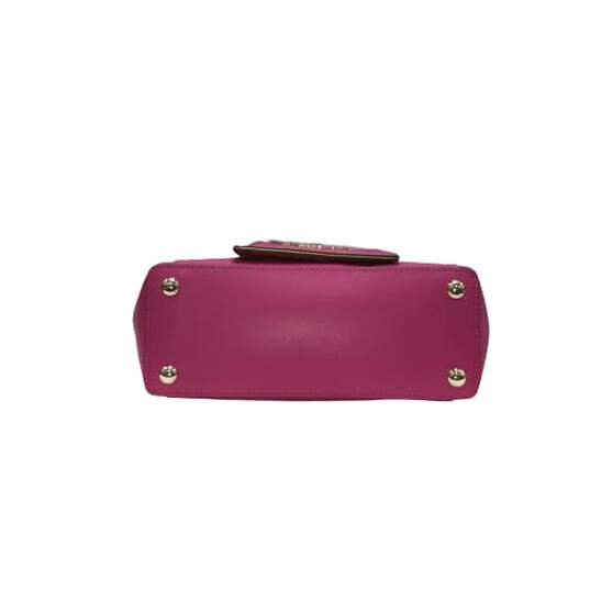 Bright Pink Leather Handbag/Card Holder image number 4