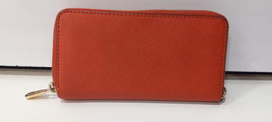 Michael Kors Women's Orange Leather Wallet image number 2