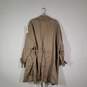Womens Collared Long Sleeve Belted Button Front Trench Coat Size Large image number 2