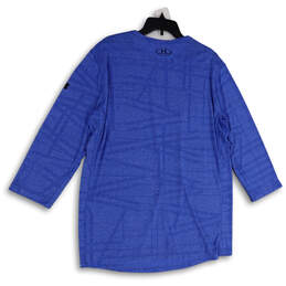 Mens Blue Round Neck 3/4 Sleeve Pullover Activewear T-Shirt Size 2XL alternative image