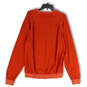 NWT Mens Orange Knitted Long Sleeve Crew Neck Pullover Sweater Size Large image number 2