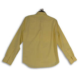 Mens Yellow Long Sleeve Front Pocket Collared Button-Up Shirt Size Medium alternative image