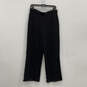 Womens Black Knitted Flat Front Straight Leg Pull-On Ankle Pants Size 8 image number 1