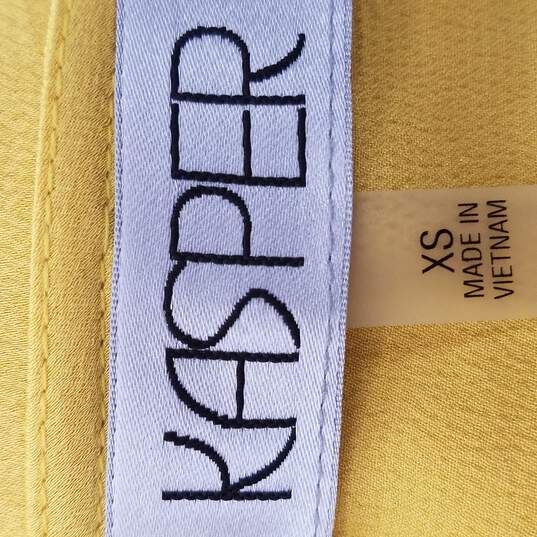 Kasper Women Yellow Shirt XS NWT image number 4