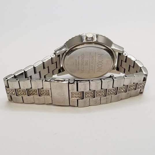 Nixon 36mm Case MOP Dial with Crystal Bezel to Stainless Steel Bracelet Quartz Watch image number 7