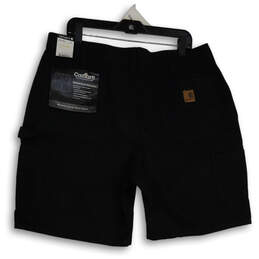 NWT Mens Black Flat Front Cargo Pocket Work Shorts Size 38 alternative image