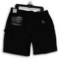 NWT Mens Black Flat Front Cargo Pocket Work Shorts Size 38 image number 2