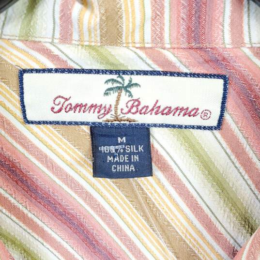 Tommy Bahama Men Multicolor Striped Button Up Shirt M image number 3