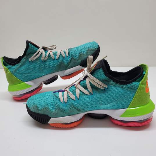 Nike Lebron 16 Low Air Max Trainer 2 Hyper Jade Mens Basketball Size 9.5 CI2668-301 image number 1