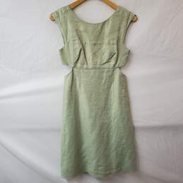 Maeve Sleeveless Shiny Green Midi Dress Women's 0