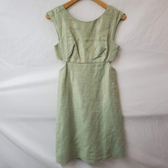 Maeve Sleeveless Shiny Green Midi Dress Women's 0 image number 1