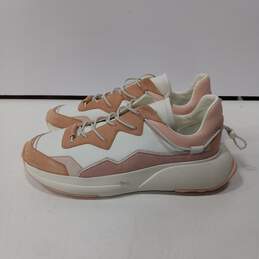 Stuart Weitzman White and Peach Sneakers Size 9 alternative image