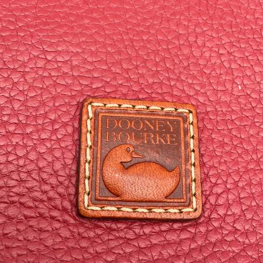 Dooney Bourke Womens Red Leather Inner Pockets Adjustable Zip Shoulder Purse image number 6