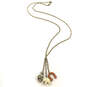 Designer J. Crew Gold-Tone Adjustable Chain Hanging Charm Pendant Necklace image number 3