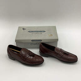 NIB Mens Riva 33521 Brown Tassel Moc Toe Loafer Dress Shoes Size 10.5 E