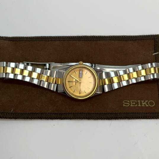 Designer Seiko Two-Tone Stainless Steel Round Dial Analog Wristwatch image number 1