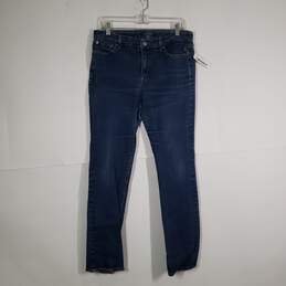 Womens Regular Fit Dark Wash 5 Pocket Design Skinny Leg Jeans Size 10