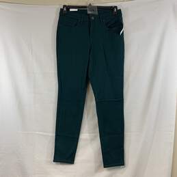 Women's Dark Green Style & Co. Mid-Rise Curvy Tummy Control Skinny Leg Jeans, Sz. 8