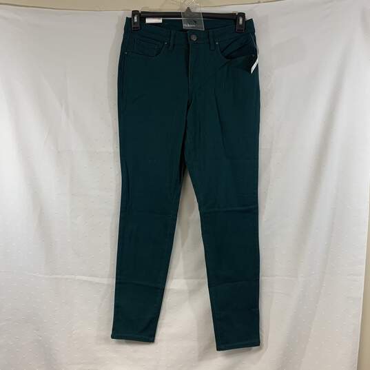 Women's Dark Green Style & Co. Mid-Rise Curvy Tummy Control Skinny Leg Jeans, Sz. 8 image number 1