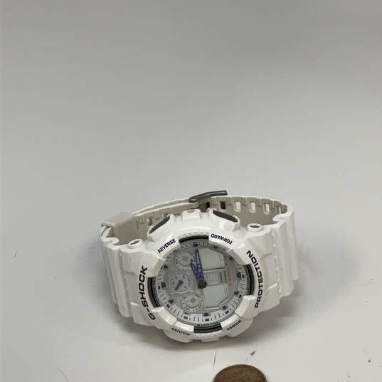 Designer Casio G-Shock GA-100A White Multi-Functional Digital Wristwatch image number 2