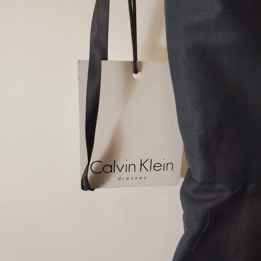Calvin Klein Women Black Fit & Flare Dress With Metal Grommets 6 NWT image number 3
